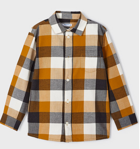 Mayoral- Long Sleeve Plaid/ Checked Shirt (More Colors)