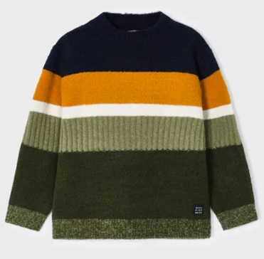 Mayoral- Block Striped Sweater