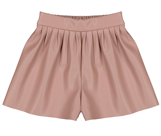 Mayoral- Dusty Rose Faux Leather Skort