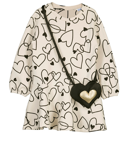 Mayoral - Heart Dress + Mini Purse