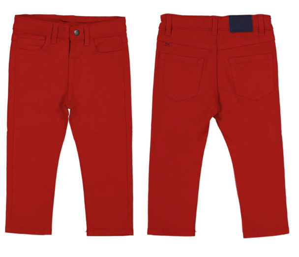 Mayoral-  5 Pocket Slim Fit Pant RED