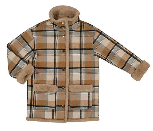 Mayoral - Plaid Double Sided Coat