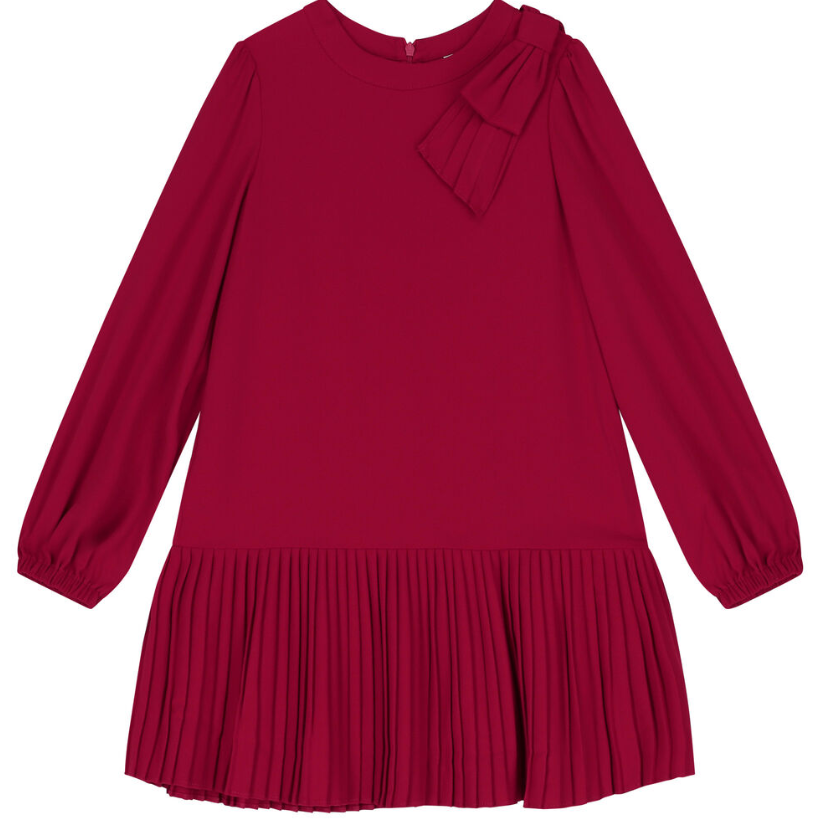 Mayoral- Red Pleated Dress
