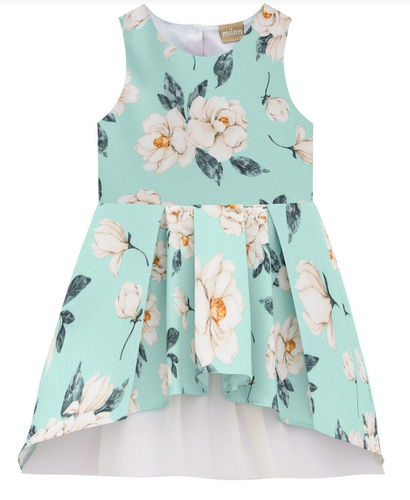 Milon - Light Aqua Floral Dress