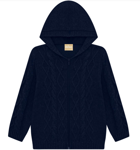 Milon - Navy Sweater Jacket