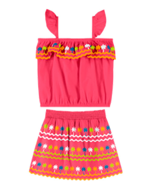 Milon - Girl's Top and Skirt Set