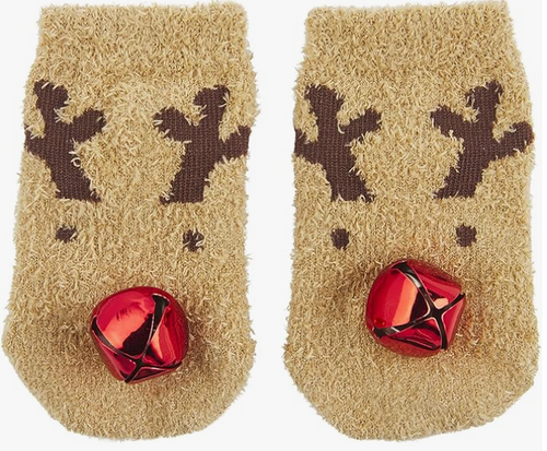 Mud Pie- Holiday Chenille Socks with Jingle Bell (More Colors)