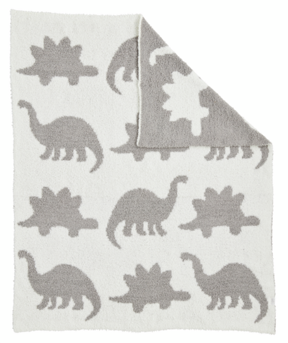 Mud Pie - Chenille Dino Blanket
