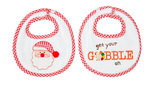 Mud Pie - Holiday Reversible Bib (More Options)