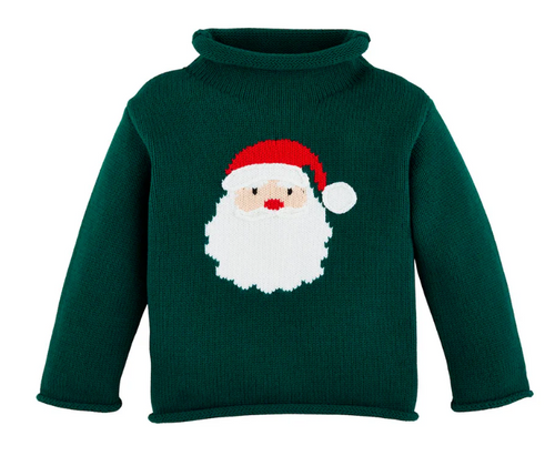 Mud Pie - Green Santa Rollneck Sweater