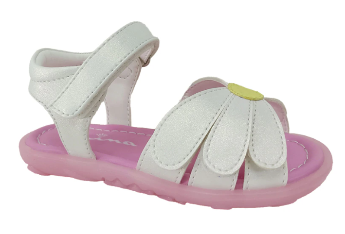 Nina- Cristle Daisy Sandal White