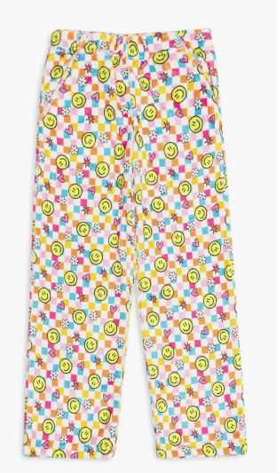 Preppy Goose - Retro Print Fleece Pant
