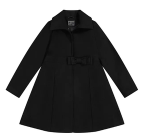 Rothschild  - Waist Bow Faux Wool Coat