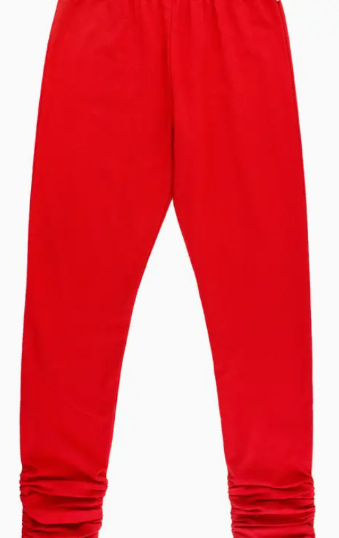 Faire - Kids Ruched Bow Leggings RED