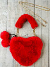 Load image into Gallery viewer, Sparkle Sisters - Furry Heart Purse