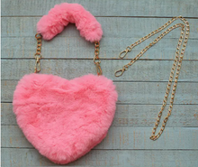 Load image into Gallery viewer, Sparkle Sisters - Furry Heart Purse