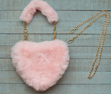 Load image into Gallery viewer, Sparkle Sisters - Furry Heart Purse