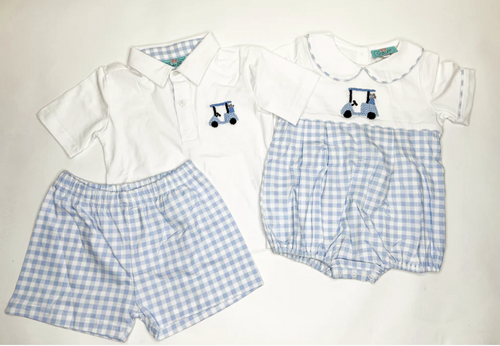Sadie Kate Smocks - Tee Time French Knot Golf Outfit