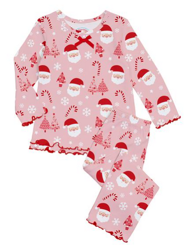 Sara’s Prints - Ruffle Santa Pajamas