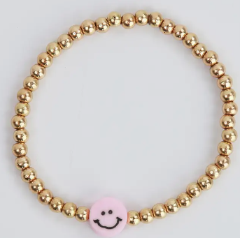 Sparkle Sisters - Beaded Happy Face Bracelet