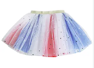 Sparkle Sisters - Red White And Blue With Stars Tutu