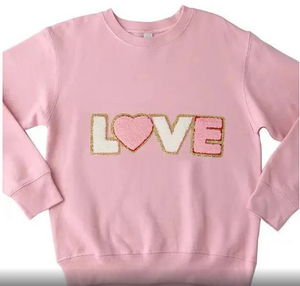 Sparkle Sisters - Chenille Love Sweatshirt