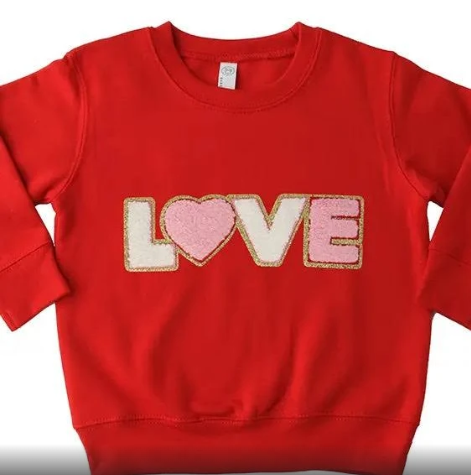 Sparkle Sisters - Chenille Love Sweatshirt