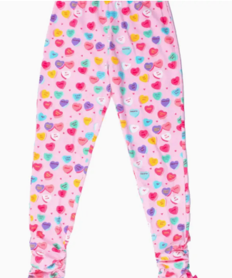 Be My Valentine - Ruched Bow Leggings