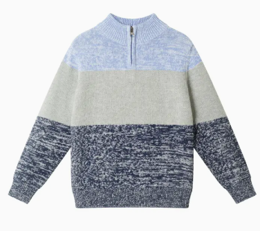 Andy & Evan - Quarter Zip Striped Sweater