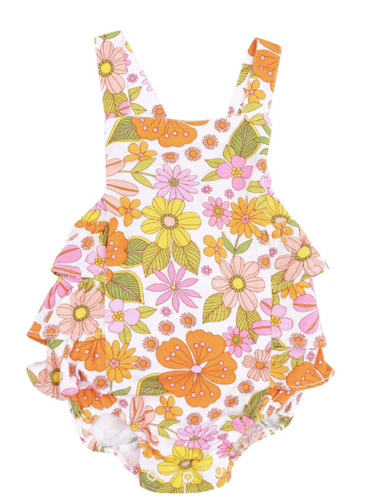 Angel Dear - Boho Beachy Floral Sunsuit