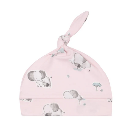 Angel Dear -Pink Elephants knotted Hat