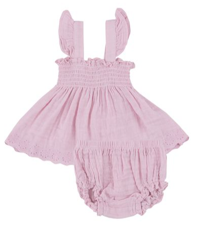 Angel Dear - Pink Muslin Ruffle Top and Diaper Cover