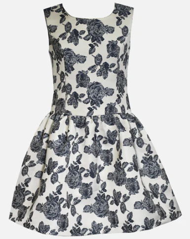 Bonnie Jean - Bow Back Jacquard Dress