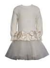 Load image into Gallery viewer, Bonnie Jean - Cable Tutu Dress w/ Bows