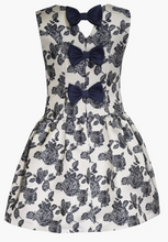 Load image into Gallery viewer, Bonnie Jean - Bow Back Jacquard Dress