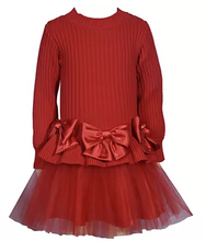Load image into Gallery viewer, Bonnie Jean - Cable Tutu Dress w/ Bows