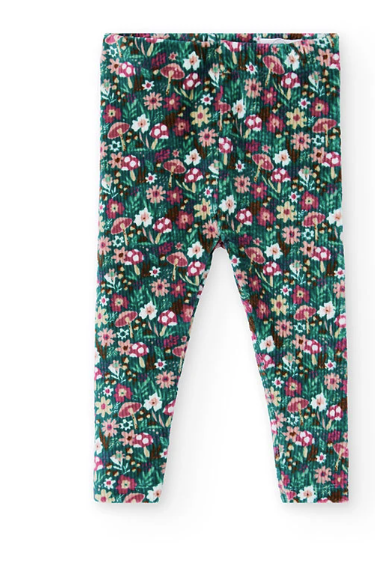 Boboli - Floral Stretch Corduroy Leggings