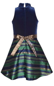Bonnie Jean - Navy Velvet Dress