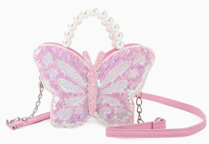 OMG Accessories - Sequin Butterfly Crossbody Purse