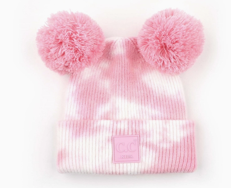 CC - Kids Pom Pom Tie-Dye Beanie