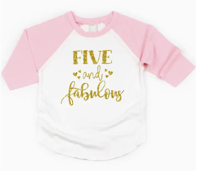 Bump & Beyond Designs - Fifth Birthday Shirt