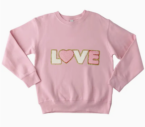 Sparkle Sisters - Chenille Love Sweatshirt