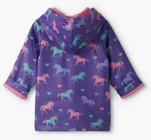Load image into Gallery viewer, Hatley - Hearts And Horses Snap Raincoat