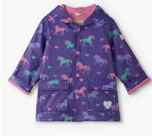 Load image into Gallery viewer, Hatley - Hearts And Horses Snap Raincoat