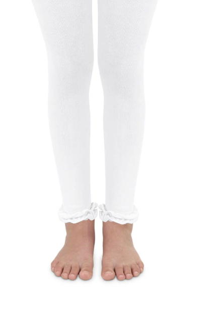 Jefferies - Ruffle Trim Footless Tights