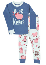 Load image into Gallery viewer, Lazy One - Hogs and Kisses Long Sleeve PJ