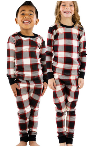 Lazy One- Black Plaid PJ's