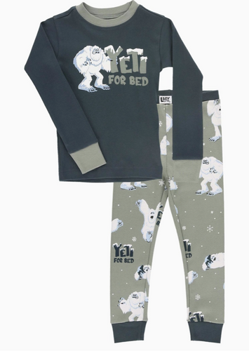 Lazy One- Yeti For Bed Long Sleeve PJ