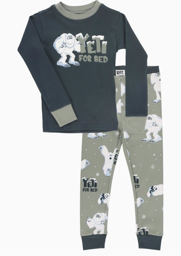 Lazy One- Yeti For Bed Long Sleeve PJ
