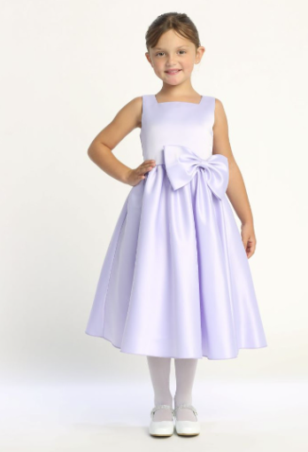 Lito - Satin Dress w/ Large Bow